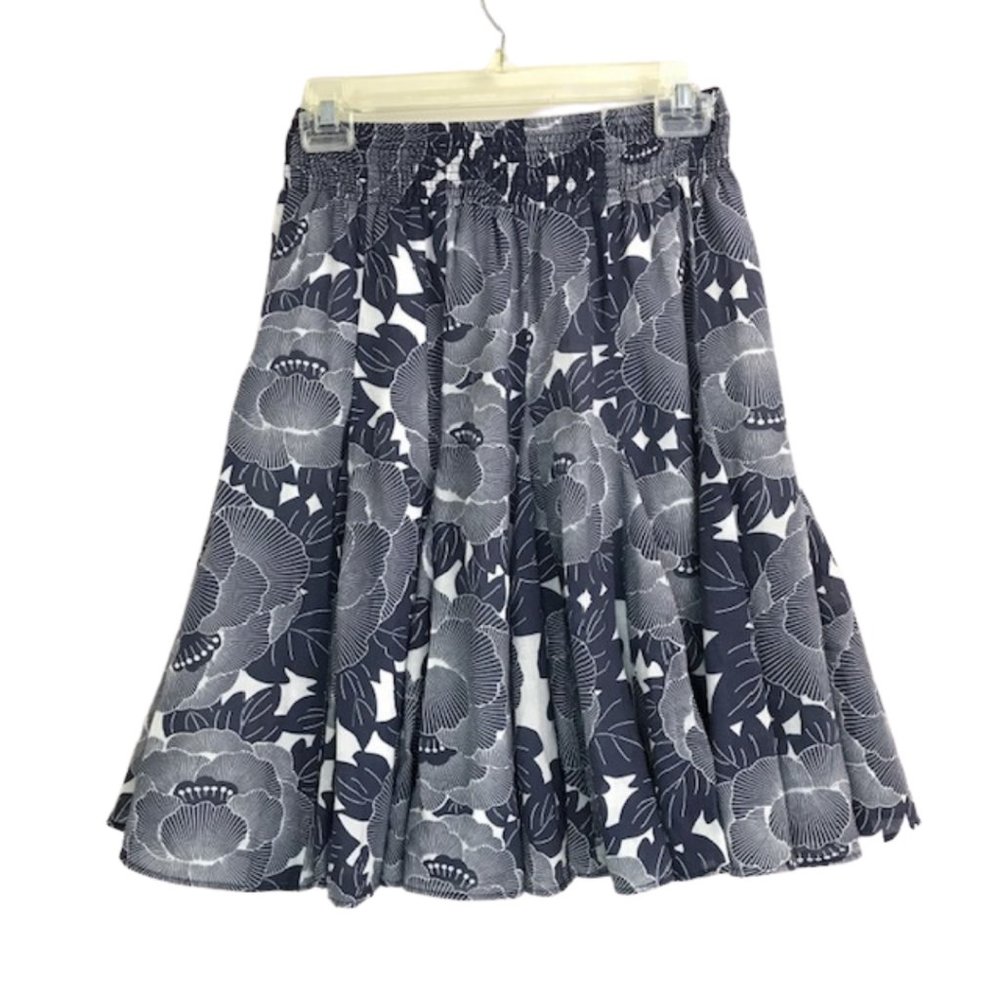 Banana Republic Blue White Fit and Flare Skirt